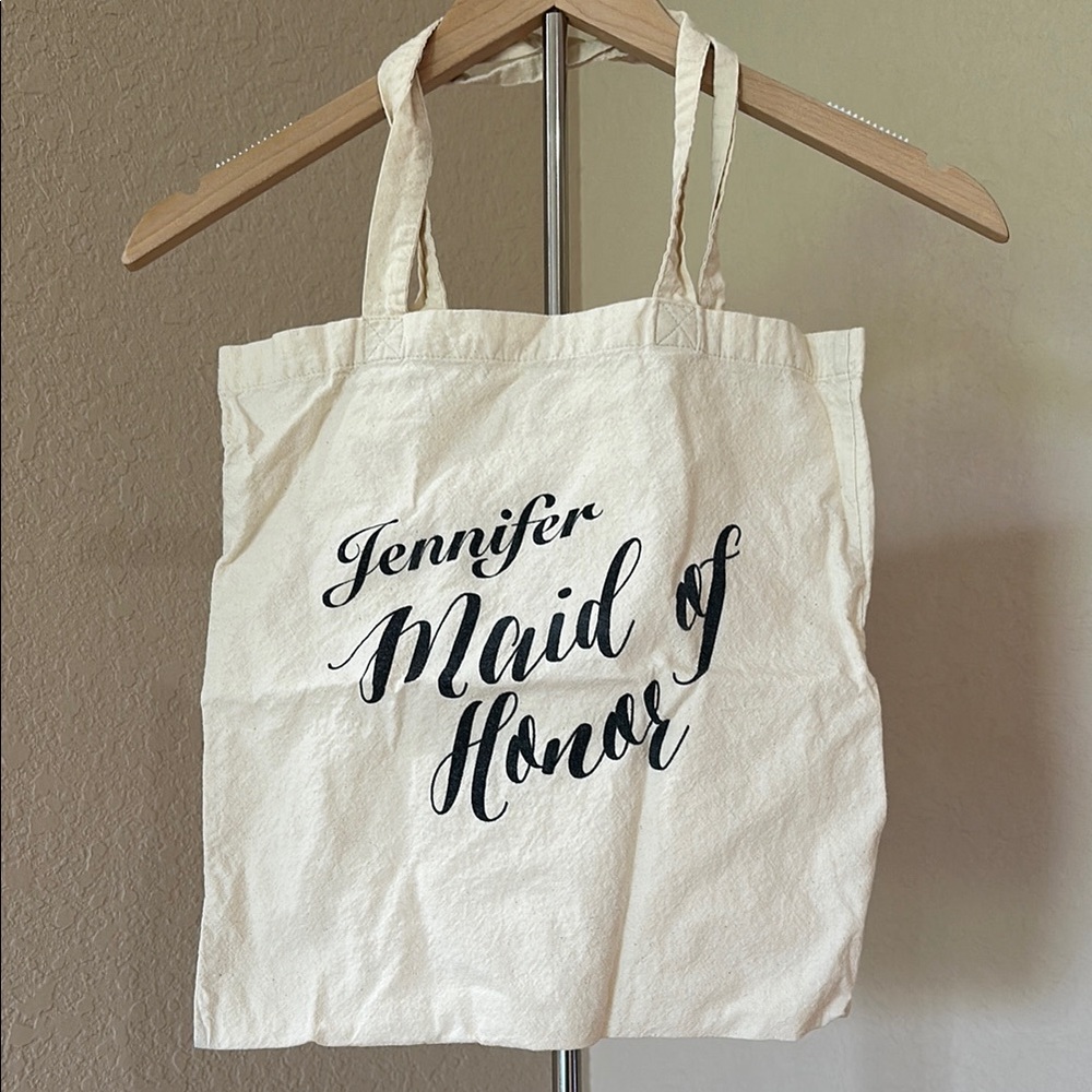 "Jennifer Maid of Honor" Canvas Tote Bag
